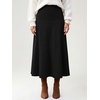 image:imageANRABESS Womens A Line High Waist Fall Midi SkirtBlack