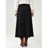 image:imageANRABESS Womens A Line High Waist Fall Midi SkirtBlack