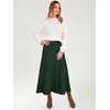 image:imageANRABESS Womens A Line High Waist Fall Midi SkirtDeep Green