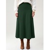 image:imageANRABESS Womens A Line High Waist Fall Midi SkirtDeep Green