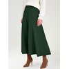 image:imageANRABESS Womens A Line High Waist Fall Midi SkirtDeep Green