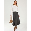 image:imageANRABESS Womens A Line High Waist Fall Midi SkirtDeep Grey