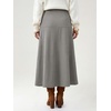 image:imageANRABESS Womens A Line High Waist Fall Midi SkirtGrey