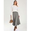 image:imageANRABESS Womens A Line High Waist Fall Midi SkirtGrey