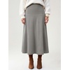image:imageANRABESS Womens A Line High Waist Fall Midi SkirtGrey