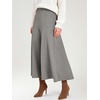 image:imageANRABESS Womens A Line High Waist Fall Midi SkirtGrey
