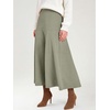 image:imageANRABESS Womens A Line High Waist Fall Midi SkirtLight Grey