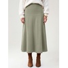image:imageANRABESS Womens A Line High Waist Fall Midi SkirtLight Grey