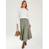 image:imageANRABESS Womens A Line High Waist Fall Midi SkirtLight Grey