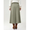 image:imageANRABESS Womens A Line High Waist Fall Midi SkirtLight Grey