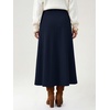 image:imageANRABESS Womens A Line High Waist Fall Midi SkirtNavy Blue