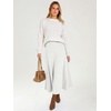 image:imageANRABESS Womens A Line High Waist Fall Midi SkirtWhite