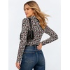 image:imageANRABESS Womens Long Sleeve Fitted Polo Shirts Fall Business Casual TopFloral Black