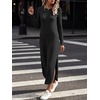 image:imageANRABESS Womens Long Sleeve Maxi Fall Knit Sweater DressBlack