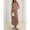 image:imageANRABESS Womens Long Sleeve Maxi Fall Knit Sweater DressKhaki