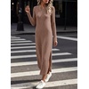 image:imageANRABESS Womens Long Sleeve Maxi Fall Knit Sweater DressKhaki