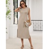 image:imageANRABESS Womens Midi Dresses Wrinkle Free Summer Casual SundressAlmond