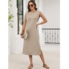 image:imageANRABESS Womens Midi Dresses Wrinkle Free Summer Casual SundressAlmond