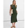 image:imageANRABESS Womens Midi Dresses Wrinkle Free Summer Casual SundressArmy Green