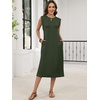image:imageANRABESS Womens Midi Dresses Wrinkle Free Summer Casual SundressArmy Green