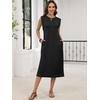 image:imageANRABESS Womens Midi Dresses Wrinkle Free Summer Casual SundressBlack
