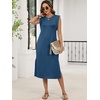 image:imageANRABESS Womens Midi Dresses Wrinkle Free Summer Casual SundressDeep Blue