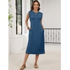 image:imageANRABESS Womens Midi Dresses Wrinkle Free Summer Casual SundressDeep Blue