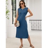image:imageANRABESS Womens Midi Dresses Wrinkle Free Summer Casual SundressDeep Blue