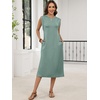 image:imageANRABESS Womens Midi Dresses Wrinkle Free Summer Casual SundressLight Green