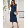 image:imageANRABESS Womens Midi Dresses Wrinkle Free Summer Casual SundressNavy Blue