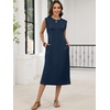 image:imageANRABESS Womens Midi Dresses Wrinkle Free Summer Casual SundressNavy Blue