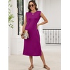 image:imageANRABESS Womens Midi Dresses Wrinkle Free Summer Casual SundressPurple Red