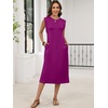 image:imageANRABESS Womens Midi Dresses Wrinkle Free Summer Casual SundressPurple Red