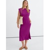 image:imageANRABESS Womens Midi Dresses Wrinkle Free Summer Casual SundressPurple Red