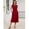 image:imageANRABESS Womens Midi Dresses Wrinkle Free Summer Casual SundressRed