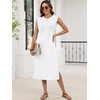 image:imageANRABESS Womens Midi Dresses Wrinkle Free Summer Casual SundressWhite