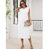 image:imageANRABESS Womens Midi Dresses Wrinkle Free Summer Casual SundressWhite