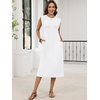 image:imageANRABESS Womens Midi Dresses Wrinkle Free Summer Casual SundressWhite