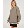 image:imageANRABESS Womens Oversized Sweatshirts Crew Neck Fall Pullover TopsBrown Khaki