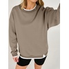 image:imageANRABESS Womens Oversized Sweatshirts Crew Neck Fall Pullover TopsBrown Khaki