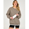 image:imageANRABESS Womens Oversized Sweatshirts Crew Neck Fall Pullover TopsBrown Khaki