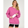image:imageANRABESS Womens Oversized Sweatshirts Crew Neck Fall Pullover TopsHot Pink