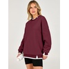 image:imageANRABESS Womens Oversized Sweatshirts Crew Neck Fall Pullover TopsWine Red