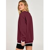 image:imageANRABESS Womens Oversized Sweatshirts Crew Neck Fall Pullover TopsWine Red