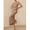 image:imageANRABESS Womens Ribbed Fall Long Sleeve Bodycon Maxi DressKhaki