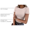 image:imageANRABESS Womens Ribbed Short Sleeve Tops Basic Tee ShirtsApricot