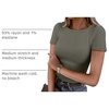 image:imageANRABESS Womens Ribbed Short Sleeve Tops Basic Tee ShirtsArmy Green