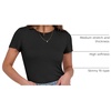 image:imageANRABESS Womens Ribbed Short Sleeve Tops Basic Tee ShirtsBlack