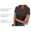 image:imageANRABESS Womens Ribbed Short Sleeve Tops Basic Tee ShirtsBrown