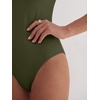 image:imageANRABESS Womens Short Sleeve Crew Neck BodysuitArmy Green